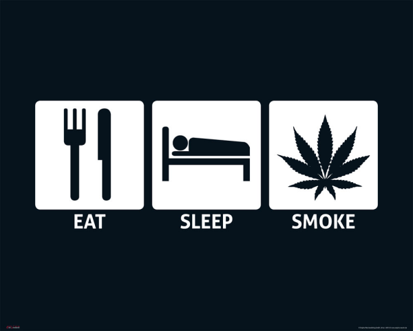 Eat, Sleep - Mini-Poster - Smoke