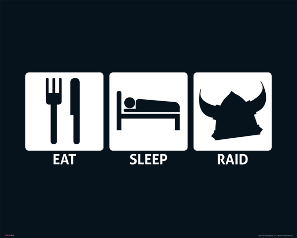 Eat, Sleep - Mini-Poster - Raid