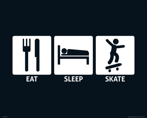 Eat, Sleep - Mini-Poster - Skate