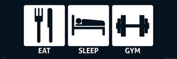 Eat, Sleep - Slim-Poster - Gym