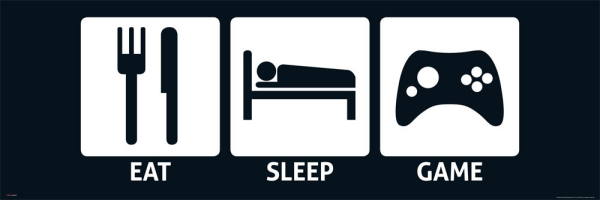 Eat, Sleep - Slim-Poster - Game