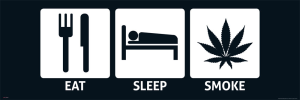 Eat, Sleep - Slim-Poster - Smoke