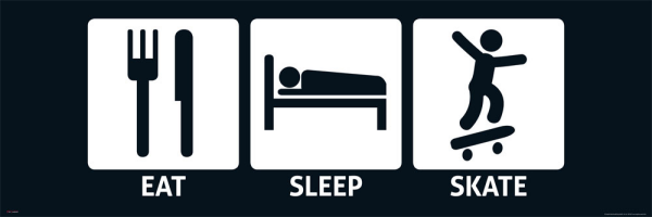 Eat, Sleep - Slim-Poster - Skate