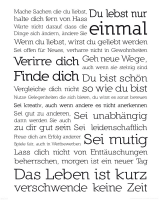 Motivational - Mini-Poster - Du lebst nur einmal