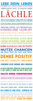 Motivational - Slim-Poster - Lebe Dein Leben Bunt