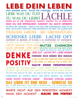 Motivational - Mini-Poster - Lebe Dein Leben Bunt