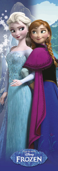 Frozen - Türposter - Disney Anna and Elsa