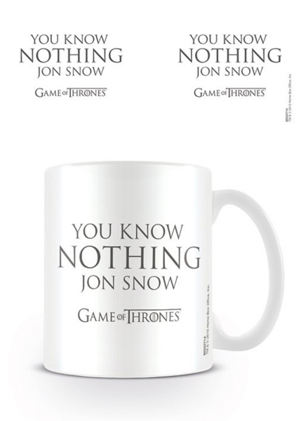 Game of Thrones - Lizenz Tassen - You Know Nothing Jon Snow