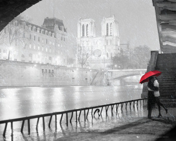 Paris - Mini-Poster - Notre Dame Kiss