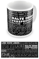 Lebe dein Leben - Lizenz Tassen - Schwarz