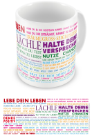Lebe dein Leben - Lizenz Tassen - Bunt