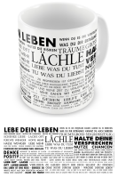 Lebe dein Leben - Lizenz Tassen - Weiß