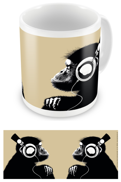 Chimp - Lizenz Tassen - Bonobo Headphone