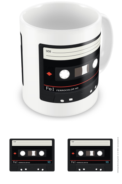 Cassette Tape - Lizenz Tassen - 80´s tape