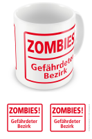 Zombies - Lizenz Tassen - Gefährdeter Bezirk