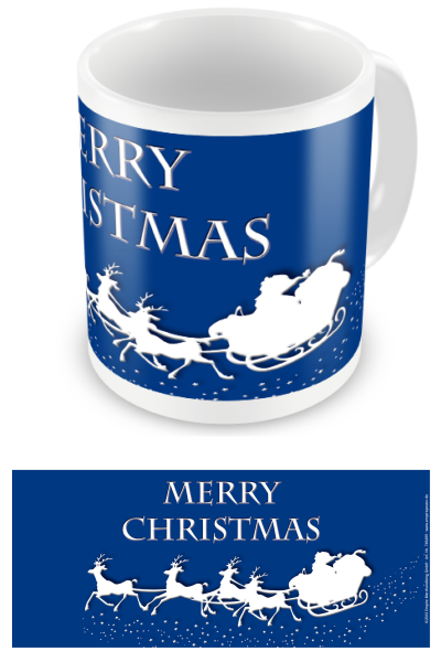 Weihnachten - Lizenz Tassen - Merry Christmas - Schlitten