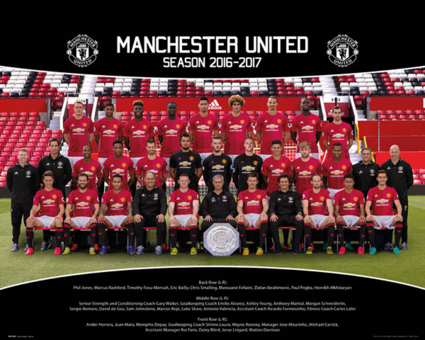 Manchester United  - Mini-Poster - Fußball - Team Photo 16/17