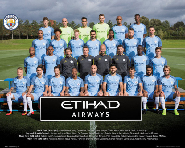 Manchester City - Mini-Poster - Fußball - Team Photo 16/17