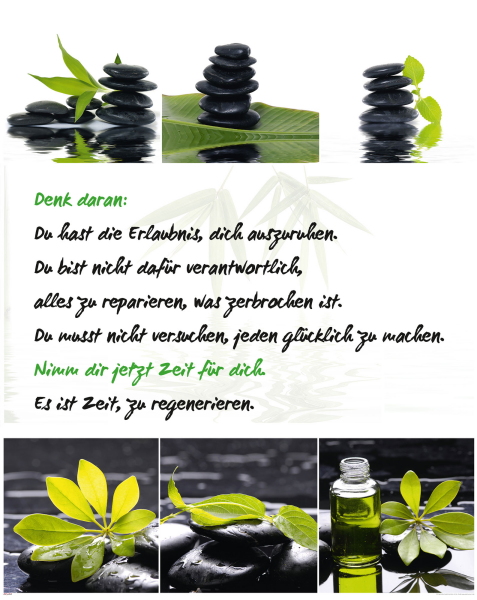 Motivational - Mini-Poster - Zen - Nimm dir jetzt Zeit für dich