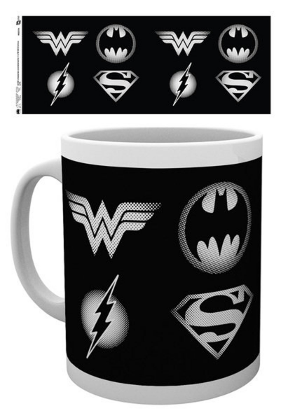 DC Comic - Lizenz Tassen - Monotone Logos