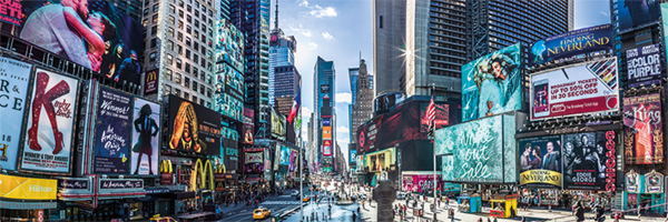 New York  - Slim-Poster - Times Square - Panoramic