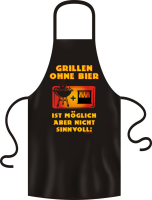 Grillen ohne Bier ist nicht si - Grillschürze -...