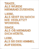 Motivational - Mini-Poster - Twain, Mark - Zitat: Tanze...