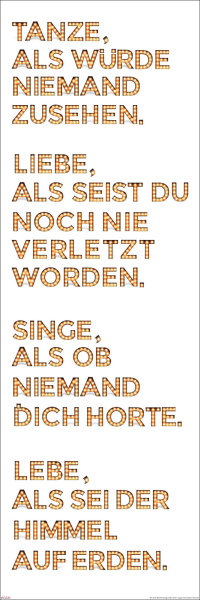 Motivational - Slim-Poster - Twain, Mark - Zitat: Tanze Weiß