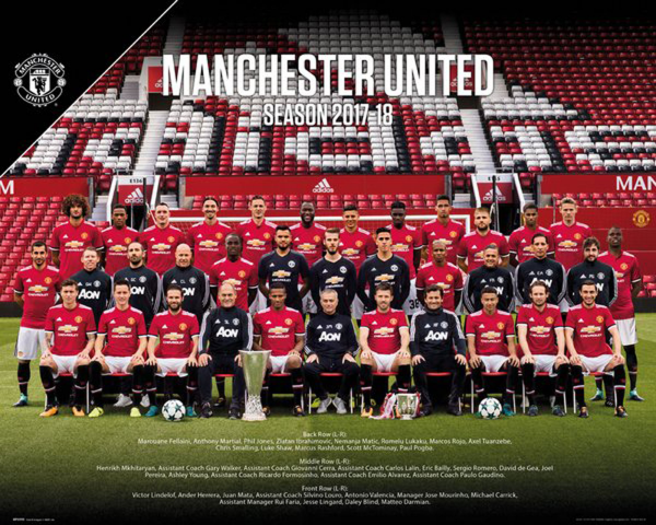 Fußball - Mini-Poster - Manchester United - Team Photo 17/18