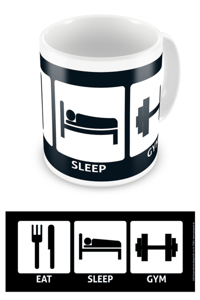 Eat, Sleep - Lizenz Tassen - Gym Tasse