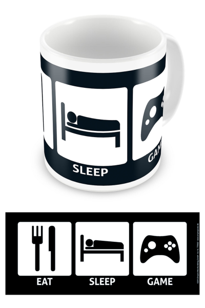 Eat, Sleep - Lizenz Tassen - Game Tasse