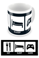 Eat, Sleep - Lizenz Tassen - Game Tasse