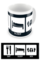 Eat, Sleep - Lizenz Tassen - Sex Tasse