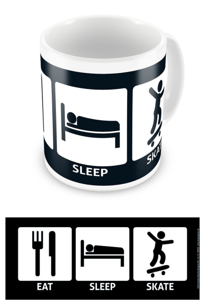 Eat, Sleep - Lizenz Tassen - Skate Tasse