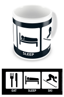 Eat, Sleep - Lizenz Tassen - Ski Tasse