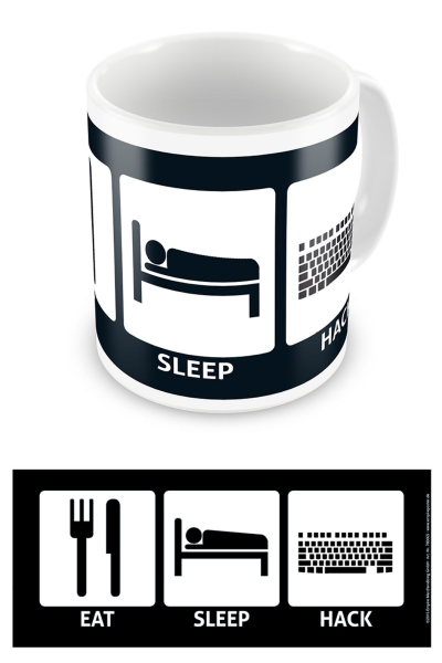 Eat, Sleep - Lizenz Tassen - Hack Tasse