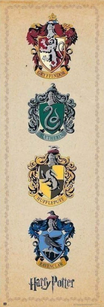 Harry Potter - Türposter - House Crests