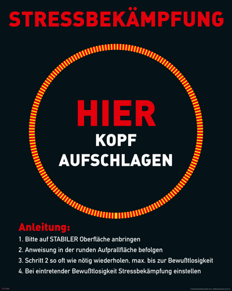 Stressbekämpfung - Mini-Poster - Büroposter