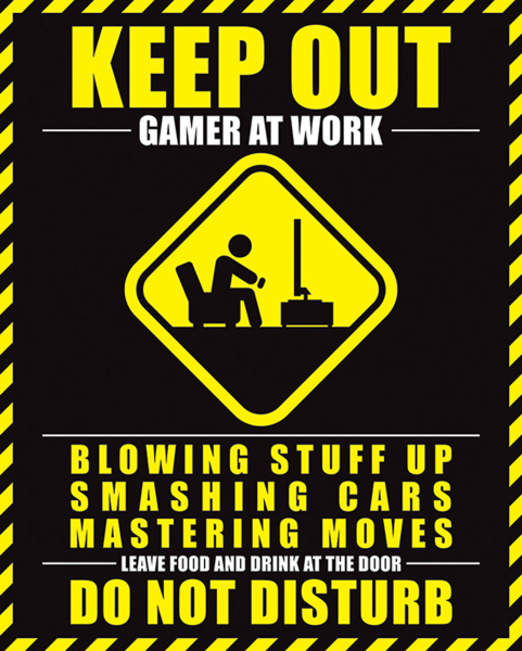 Gaming - Mini-Poster - Gamer At Work - Keep Out