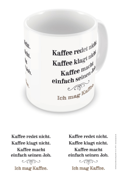 Fun - Tasse - Lizenz Tassen - Kaffee klagt nicht
