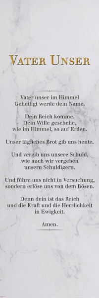 Vater Unser - Slim-Poster - Weißer Marmor