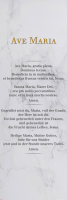 Ave Maria - Slim-Poster - Weißer Marmor, Latein...
