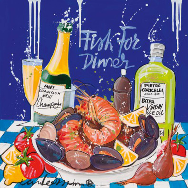 Van Leersum, El - Kunstdruck - Fish for dinner