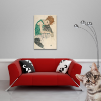 Schiele, Egon - Kunstdruck - Sitzende Frau mit hochgezogenem Knie