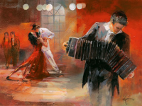 Haenraets, Willem - Kunstdruck - Bandoneon