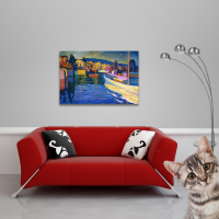 Kandinsky, Wassily - Kunstdruck - Herbstlandschaft mit Booten