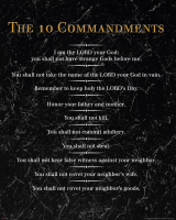 Motivational - Kunstdruck - The 10 Commandments black