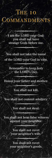 Motivational - Kunstdruck - The 10 Commandments black