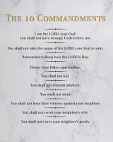 Motivational - Kunstdruck - The 10 Commandments white