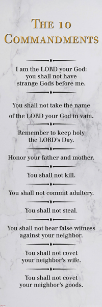 Motivational - Kunstdruck - The 10 Commandments white